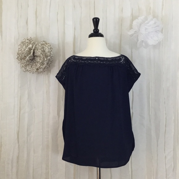 Navy Boatneck Blouse - Picture 2 of 8